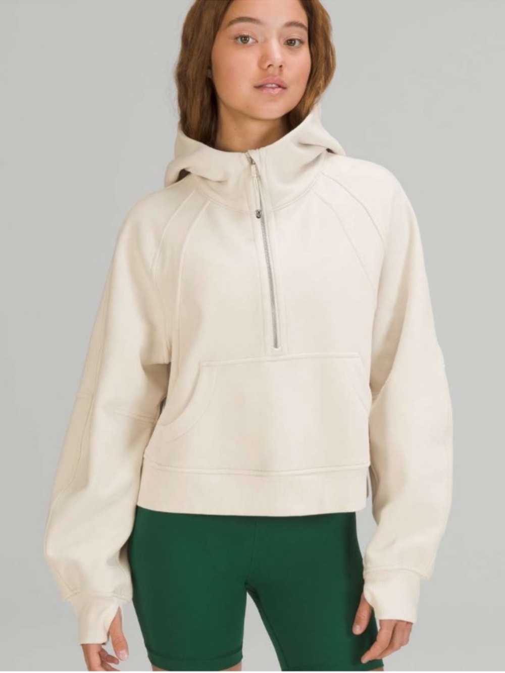 Lululemon Scuba Oversized Half-Zip Hoodie Natural Ivory